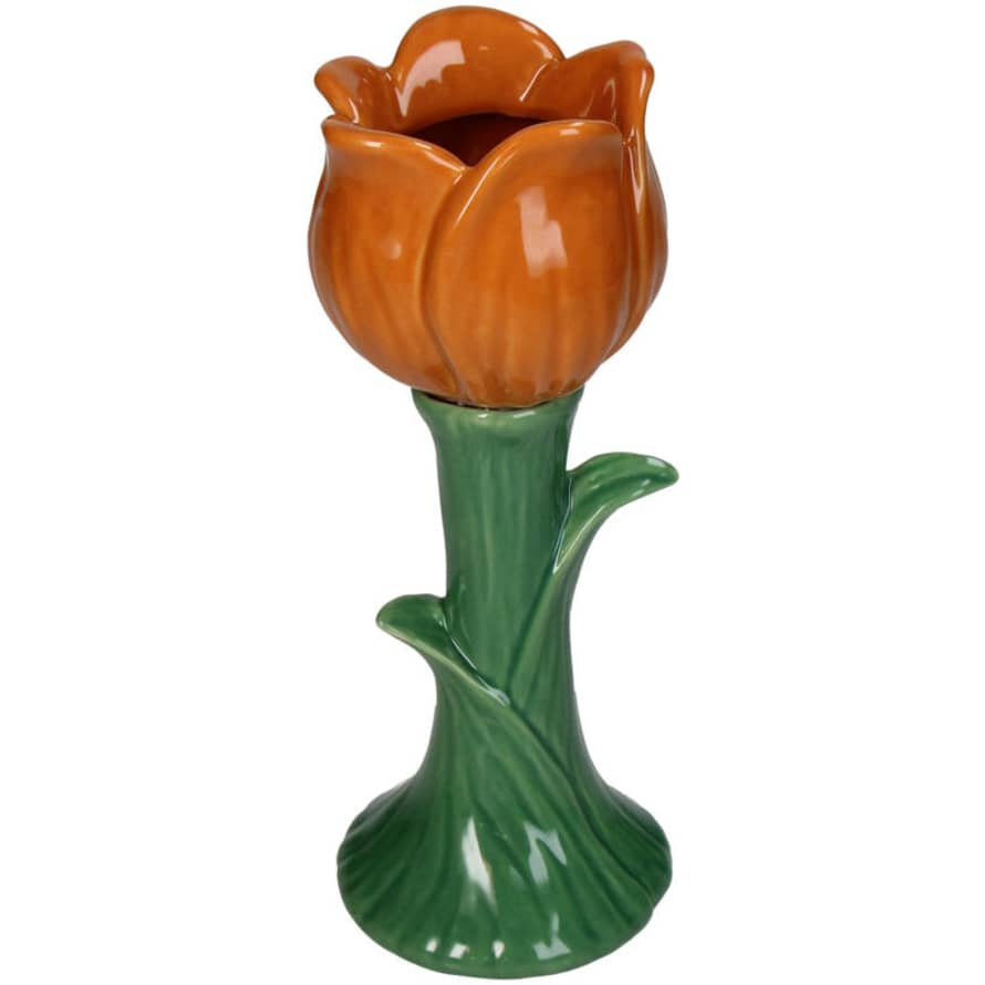 Kersten Orange Tulip Ceramic Vase