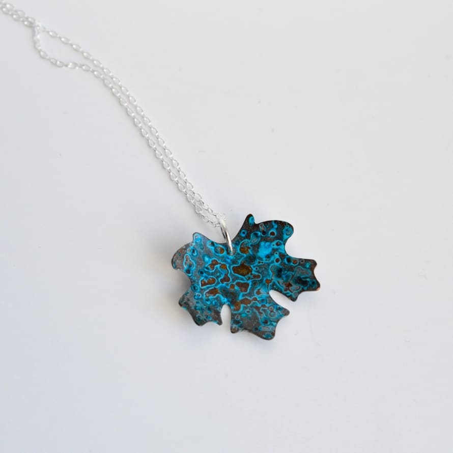 Stephanie Hopkins Copper Maple Leaf Necklace