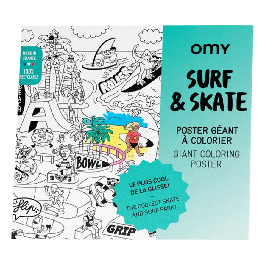 OMY Omy Colouring Poster - Surf Skate
