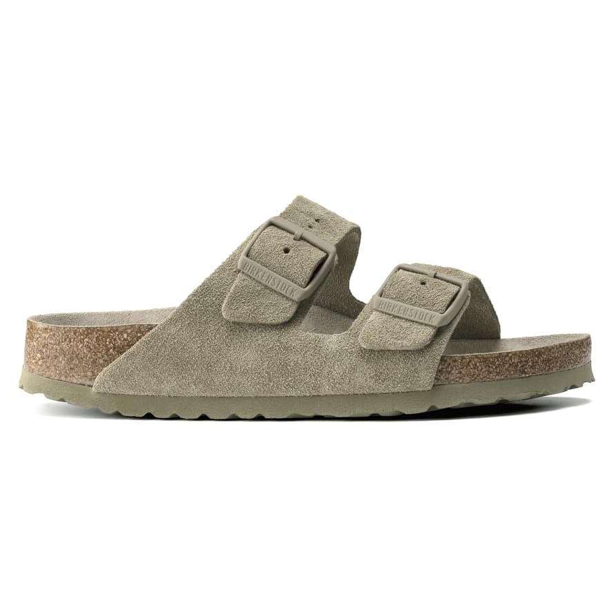 Birkenstock Faded Khaki 1019088 Narrow Fit Arizona Soft Insole Sandals