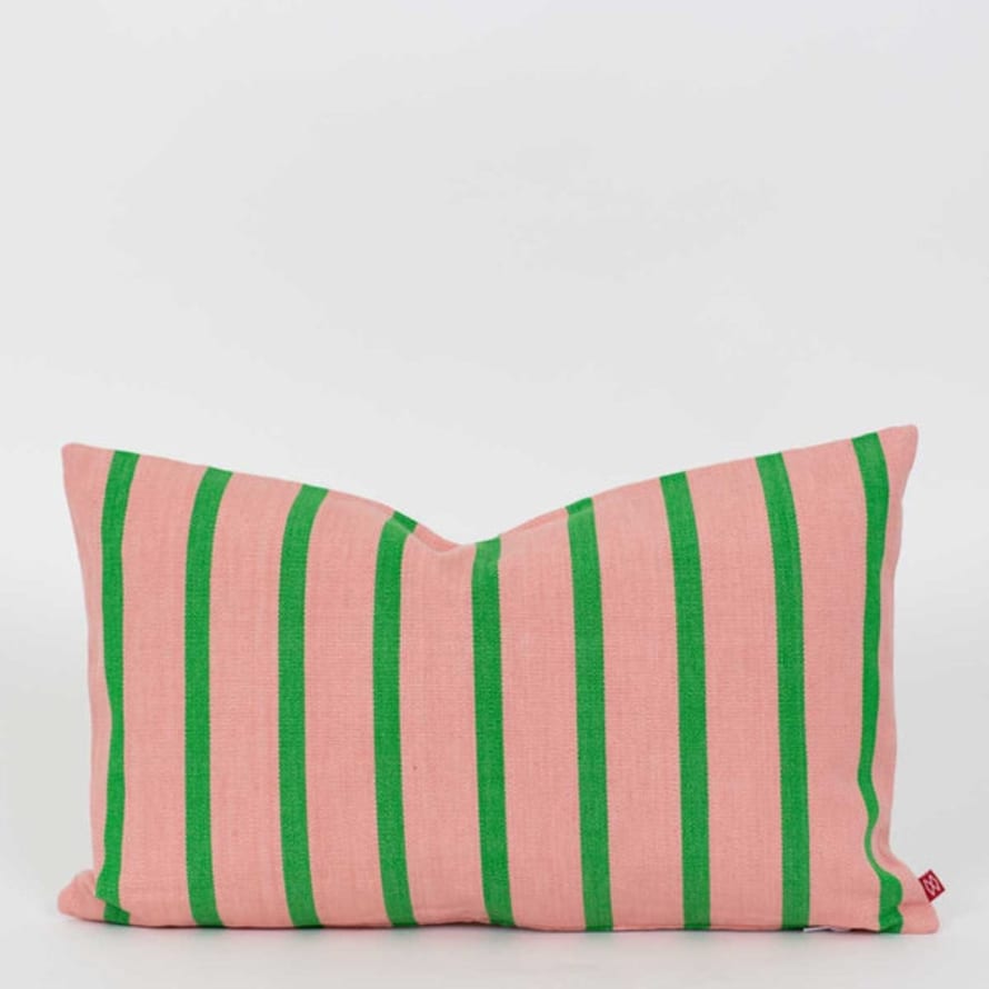 Afroart America Pink Green Cushion