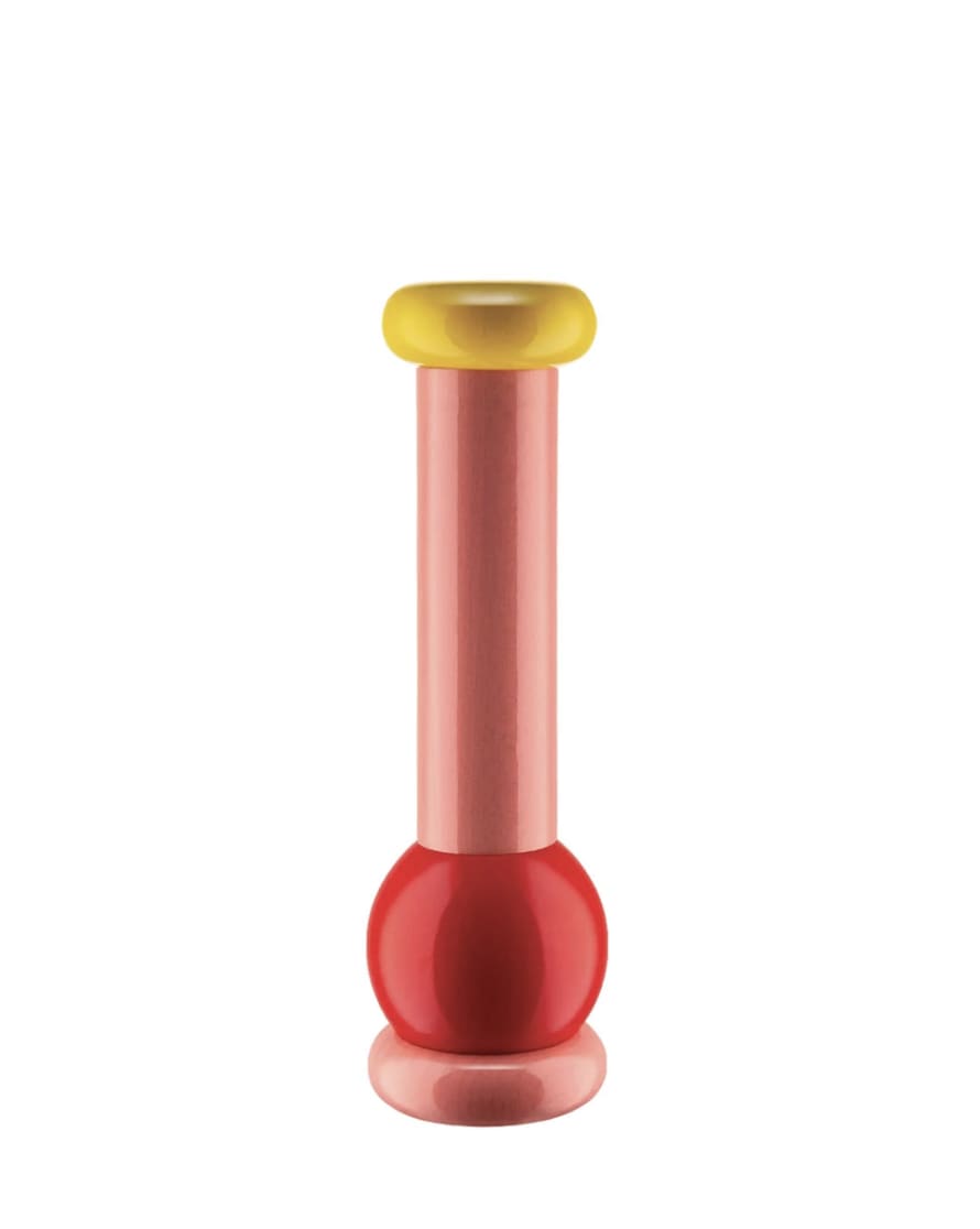 Alessi Twergi Salt/Pepper Grinder in Pink, Red and Yellow