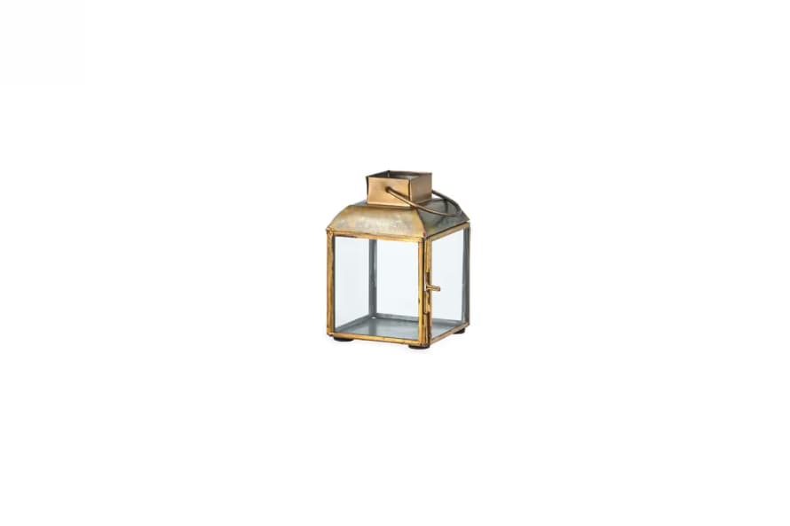 Nkuku Maro Brass Lantern - Small