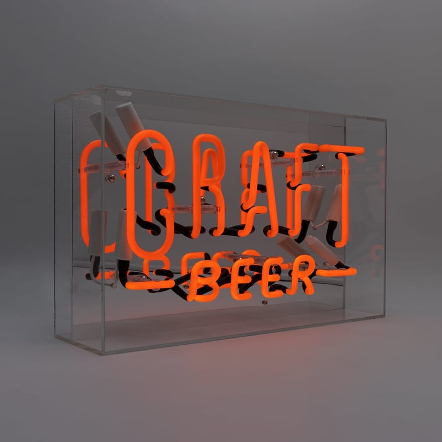 Locomocean 'Craft Beer' Large Glass Neon Sign