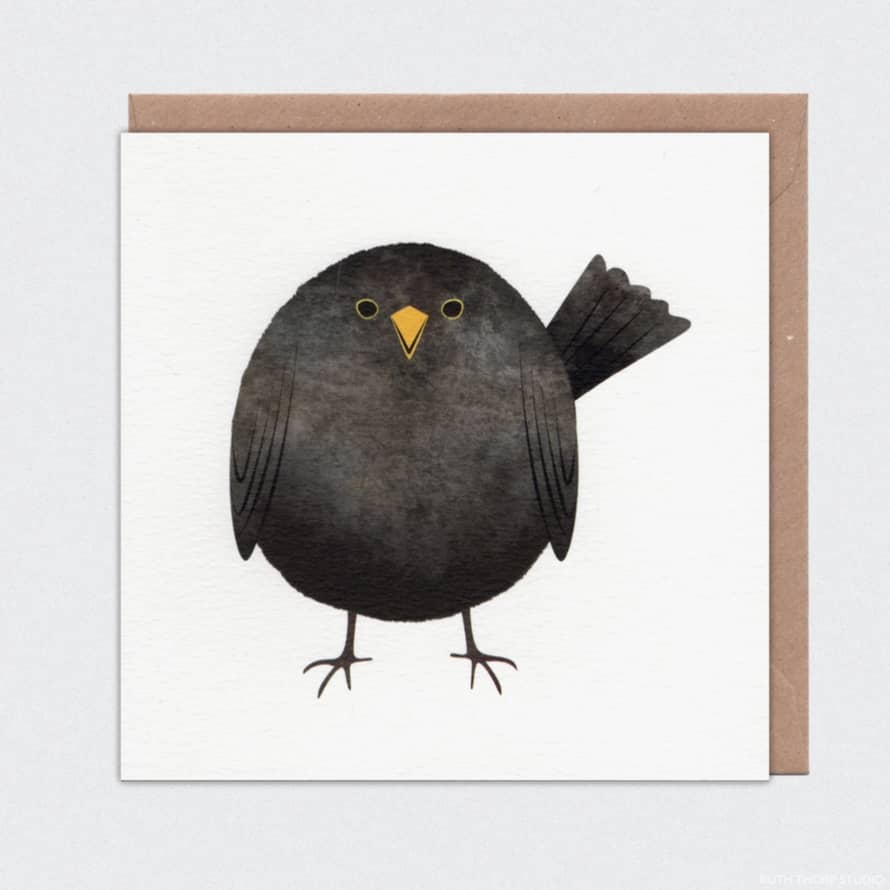 Ruth Thorp Studio Blackbird Greeting Card