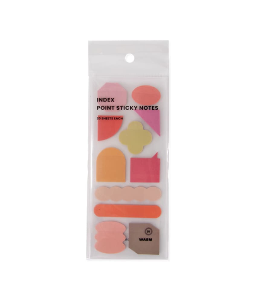 Iconic Index Point Sticky Notes, Warm