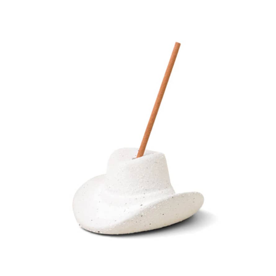 Paddywax Cowboy Hat Incense Holder - White