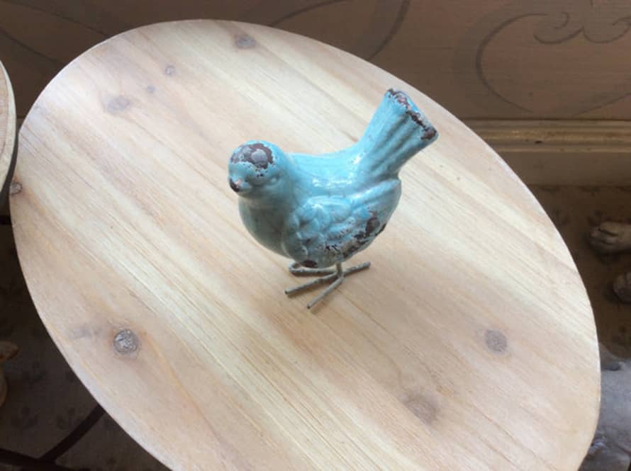 Cote Table Blue Terracotta Birds