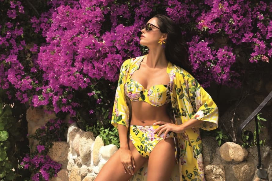 Lise Charmel Jardin Delice Padded Bikini In Yellow