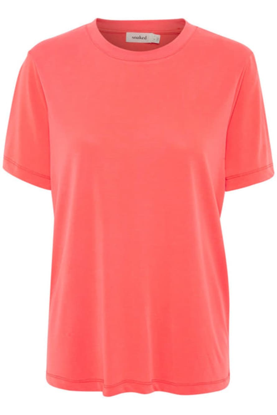 Soaked in Luxury  Slcolumbine Hot Coral Loose Fit T-shirt