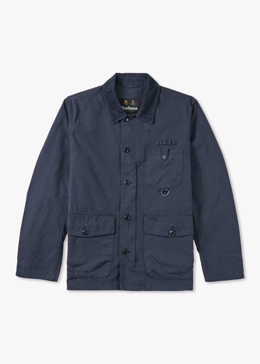 Barbour Mens Cotton Salter Casual Jacket In Navy