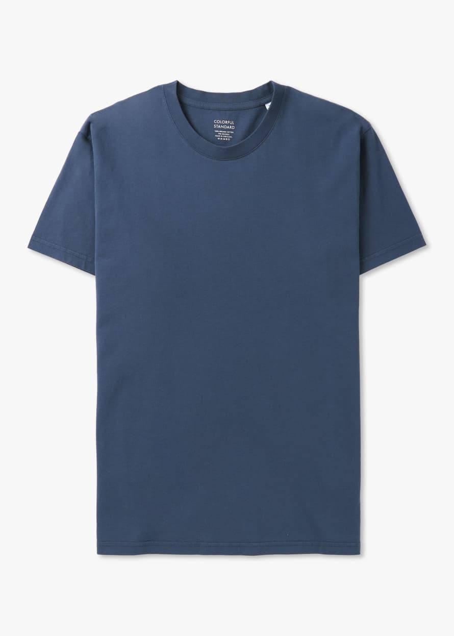 Colorful Standard Mens Classic Organic T-Shirt In Petrol Blue