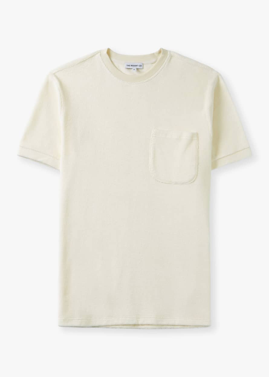 RESORT CO Mens Terry T-Shirt In White