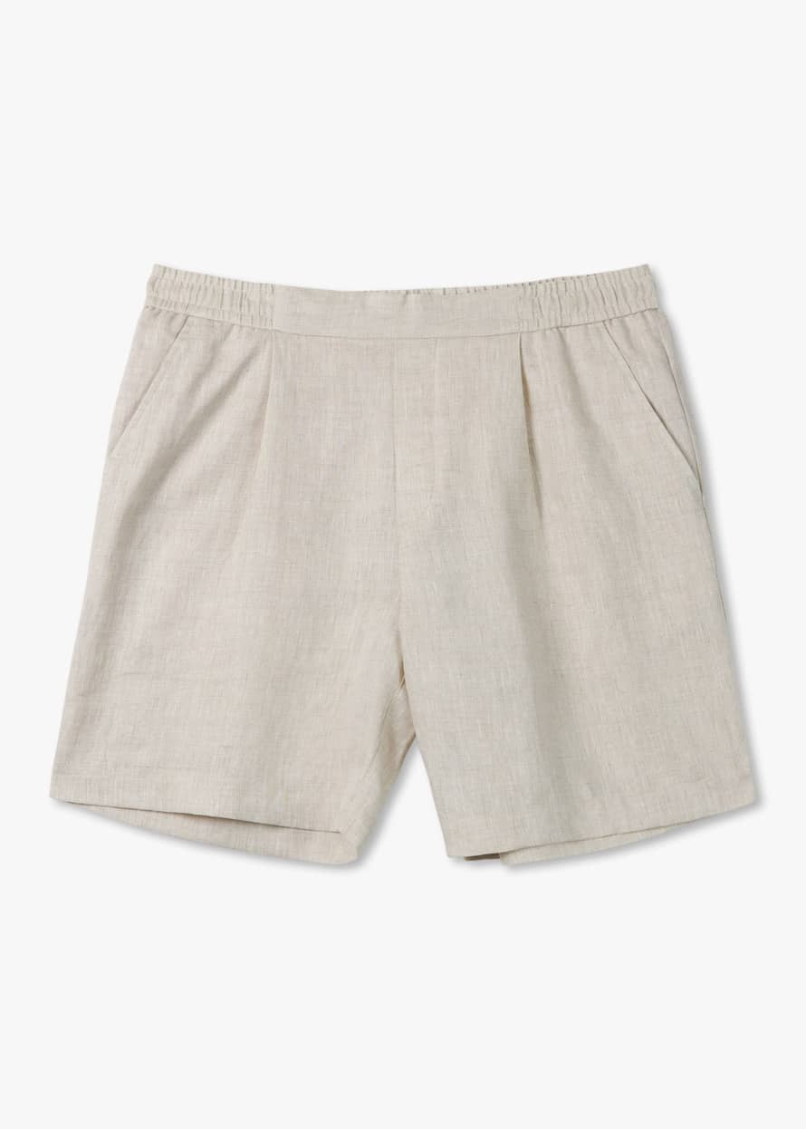 Che Mens Linen Shorts In Oat