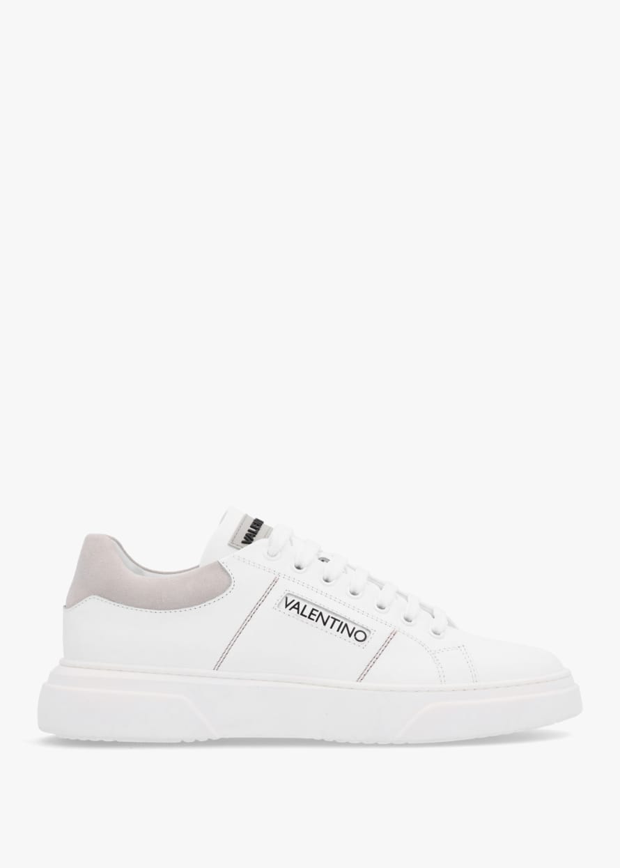 Valentino Mens Stan S Lace Up Trainers In White Grey