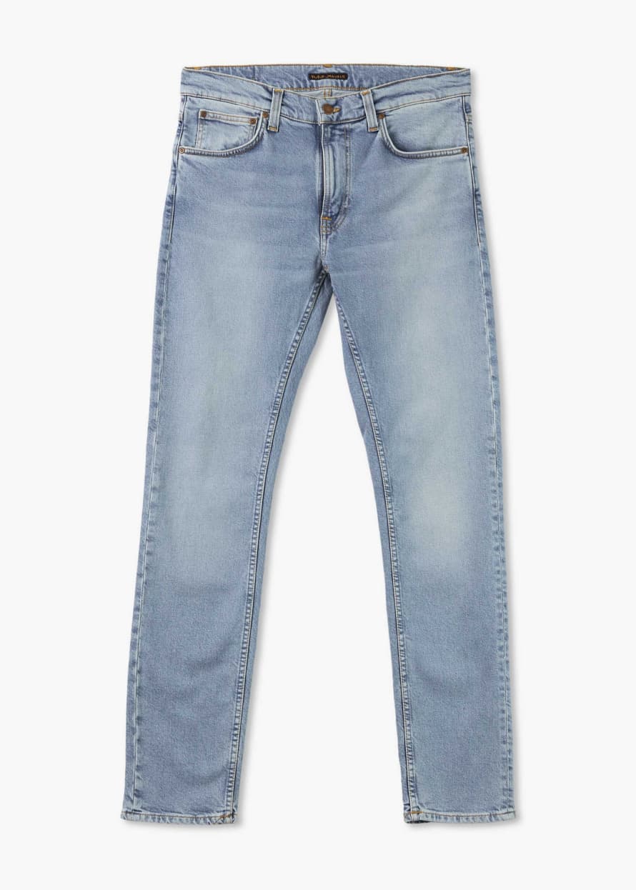 Nudie Mens Lean Dean Slim Jeans In Warm Days Blue