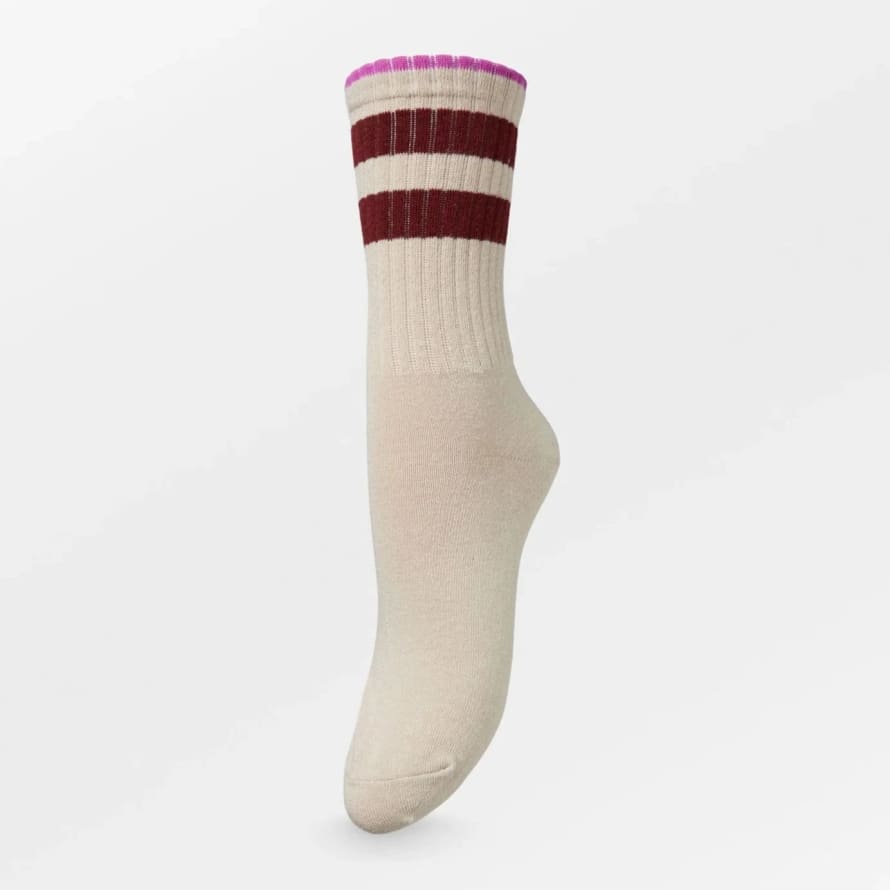 Becksondergaard Tenna Thick White Purple Socks
