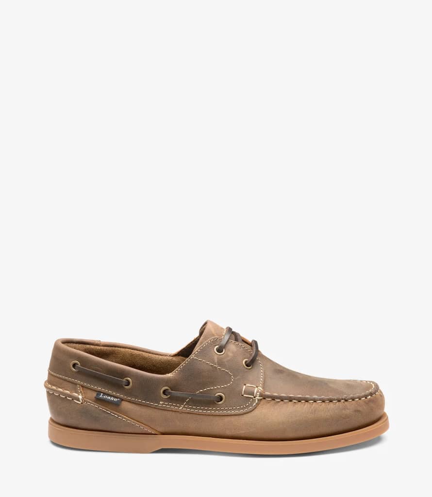 Loake Brown Oiled Lymington Boat Shoes