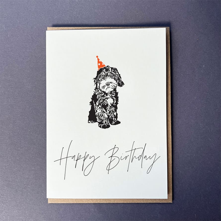 Penguin Ink Birthday Dog Card