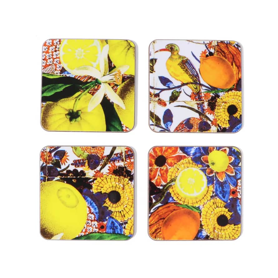 Diana Wilson Arcana Limoncello Design Coasters - Set of 4