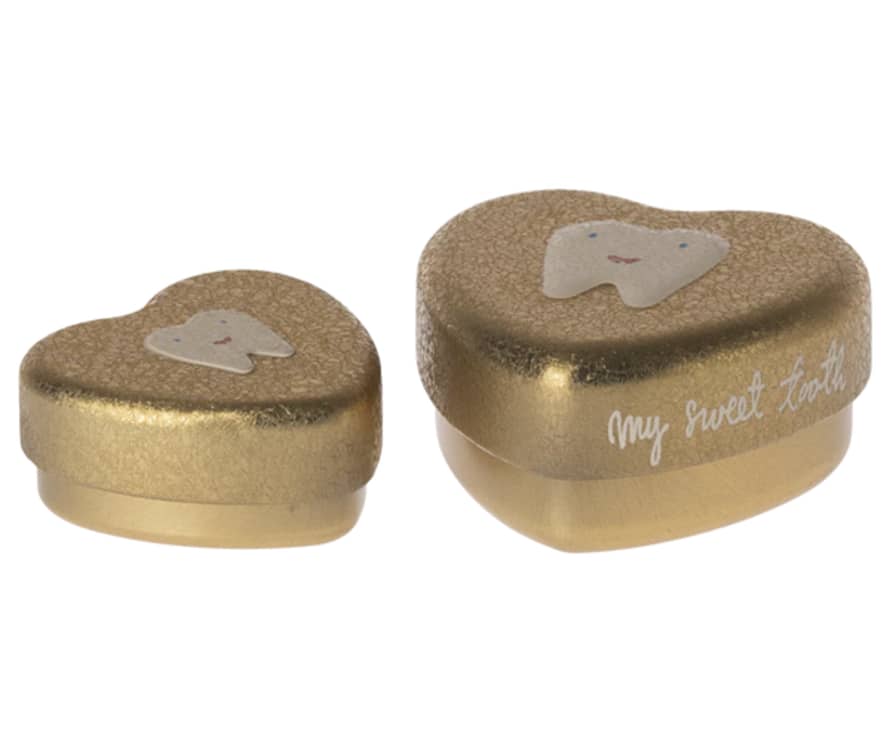 Maileg Tooth Box, 2 Pcs Set -Gold