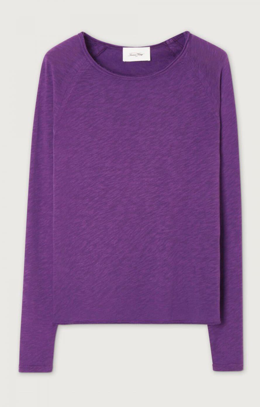 American Vintage Vintage Ultraviolet Sonoma Long Sleeved Womens T Shirt
