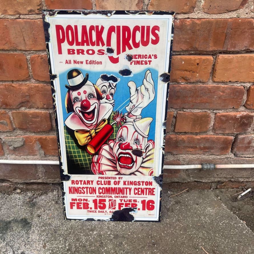 Circus Clowns Poster Metal Sign