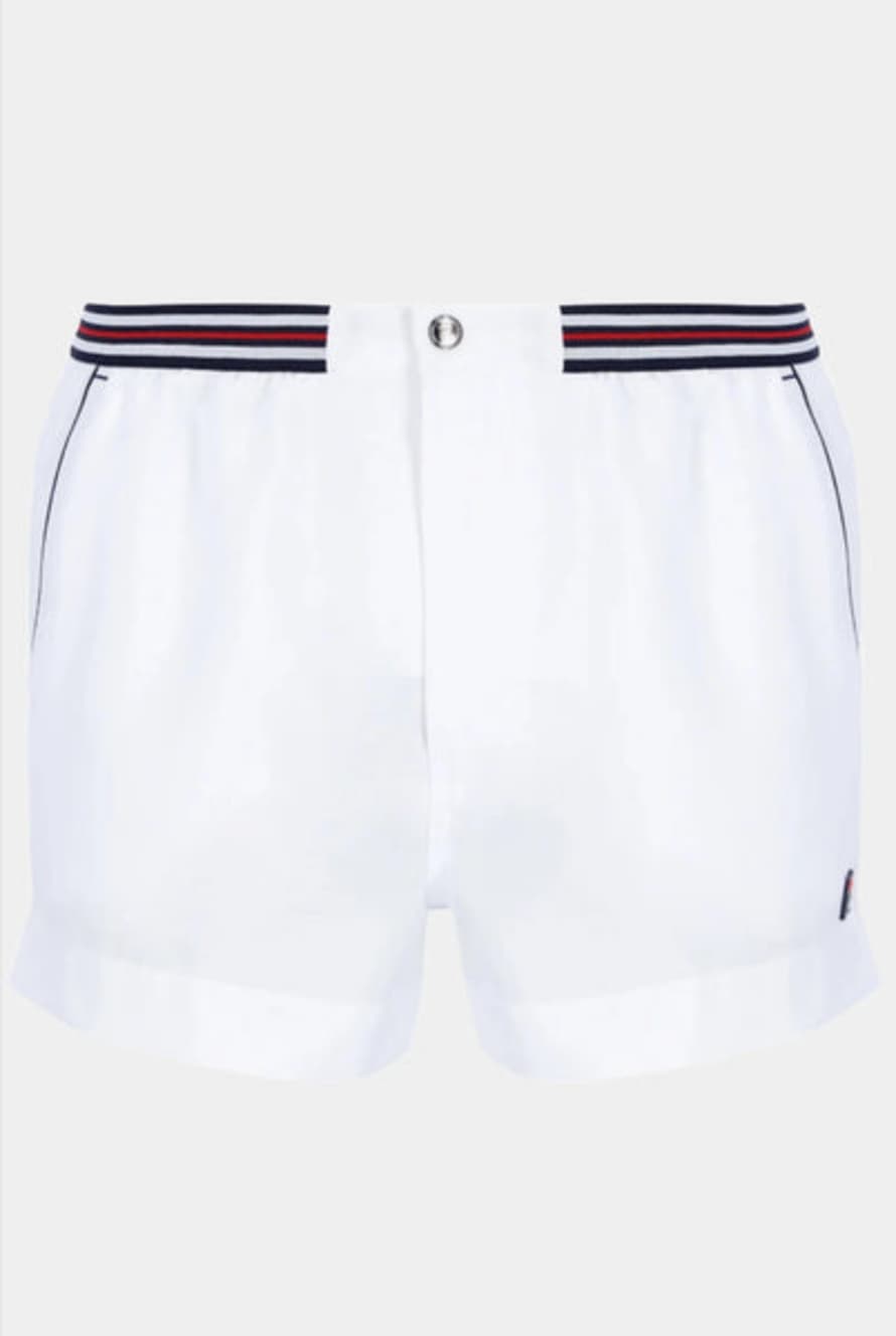 Fila Hightide 4 Terry Pocket Shorts - White/ Navy