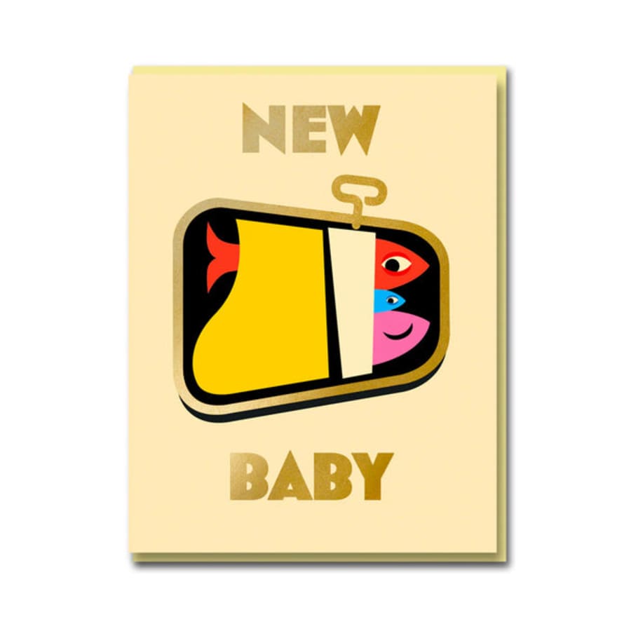 1973 Bureau Alice Sardines New Baby Greeting Card