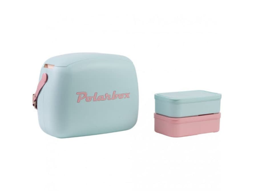 Polarbox 6l Verde Agua - Rosa Baby Cooler Bag Art. Plb6-v-rpop