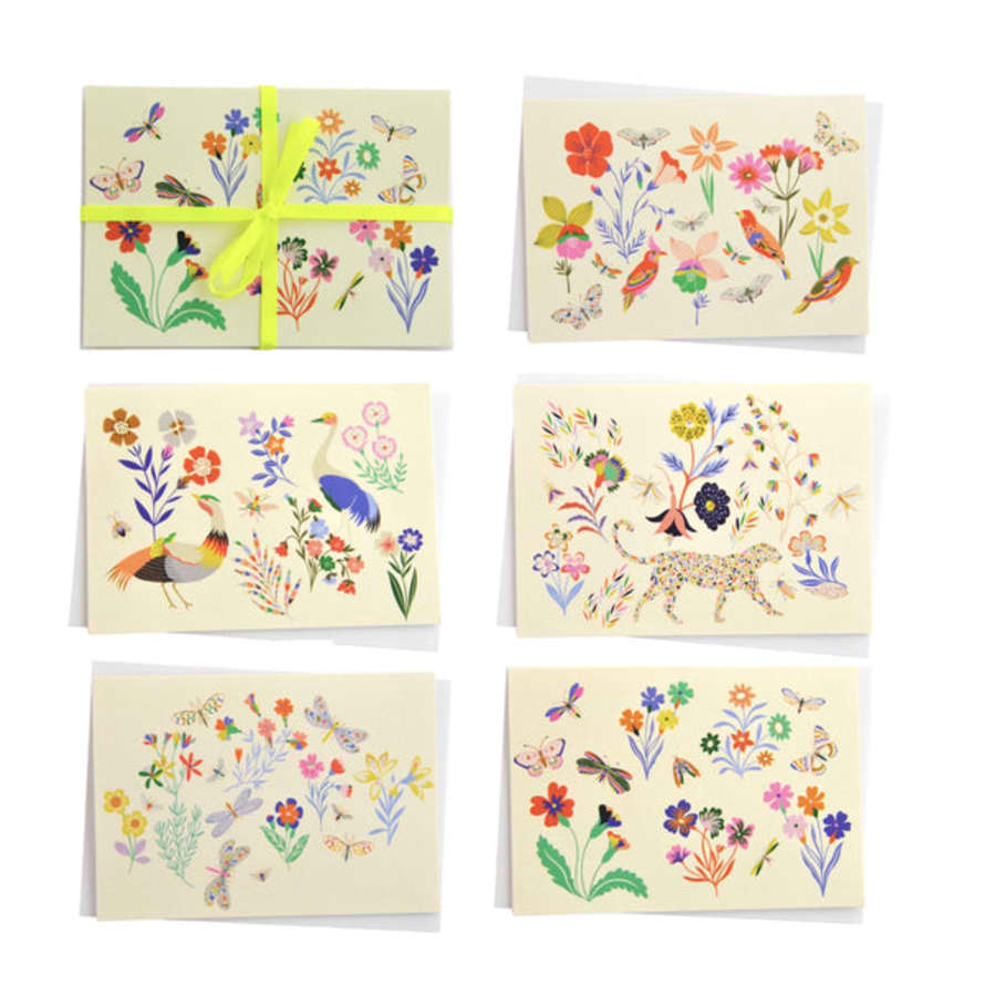 Elvira Van Vredenburgh Designs Notecard Set 8 Cards Birds And Bees