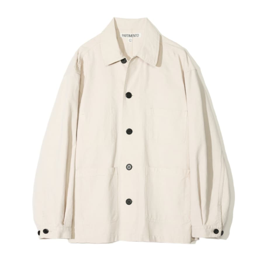 Partimento Vintage Washed French Work Jacket in Ivory