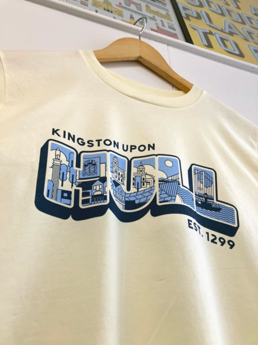 Form Shop & Studio Kingston Upon Hull Wavy T-shirt Cream