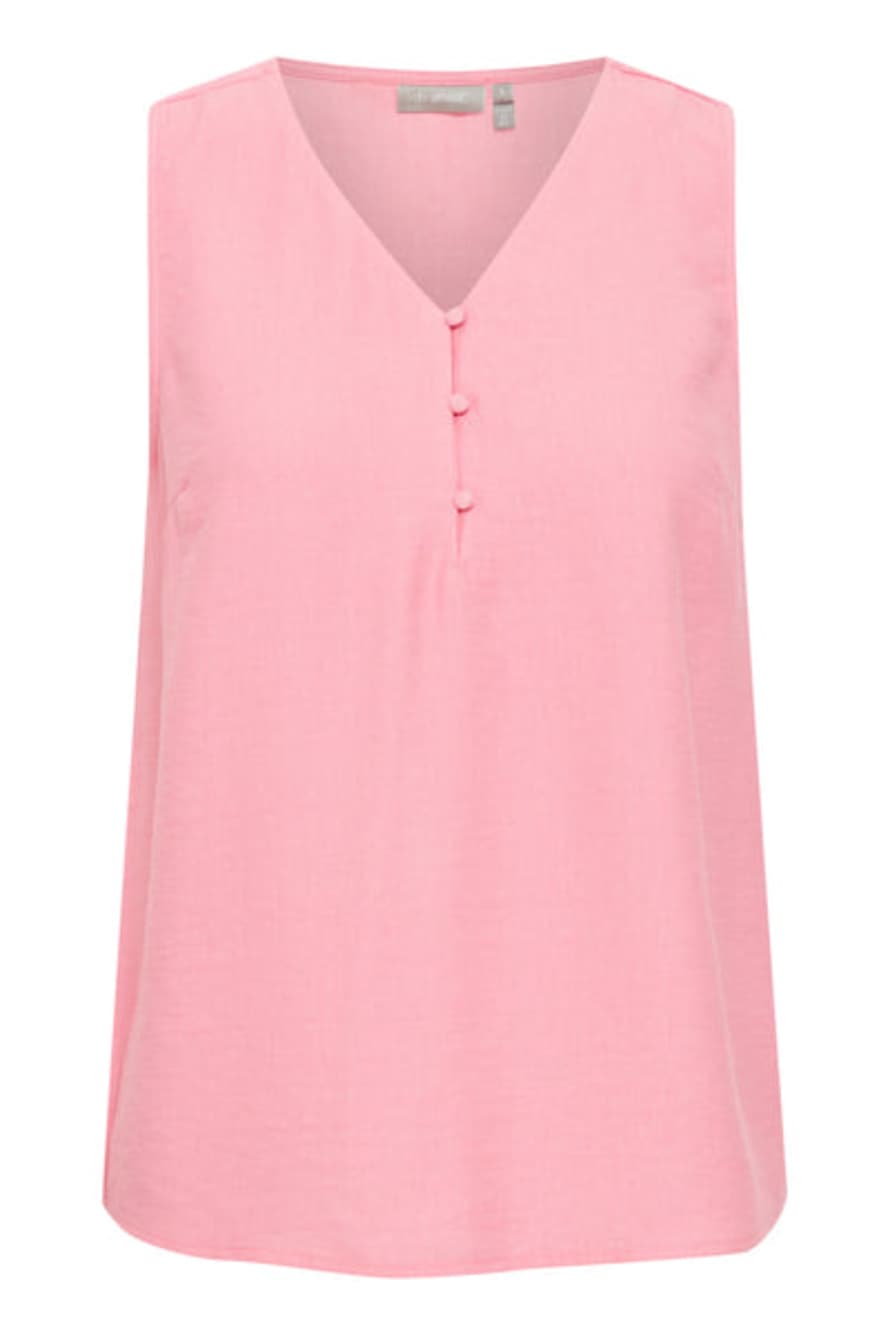 Fransa Hot Top Blouse In Pink Carnation
