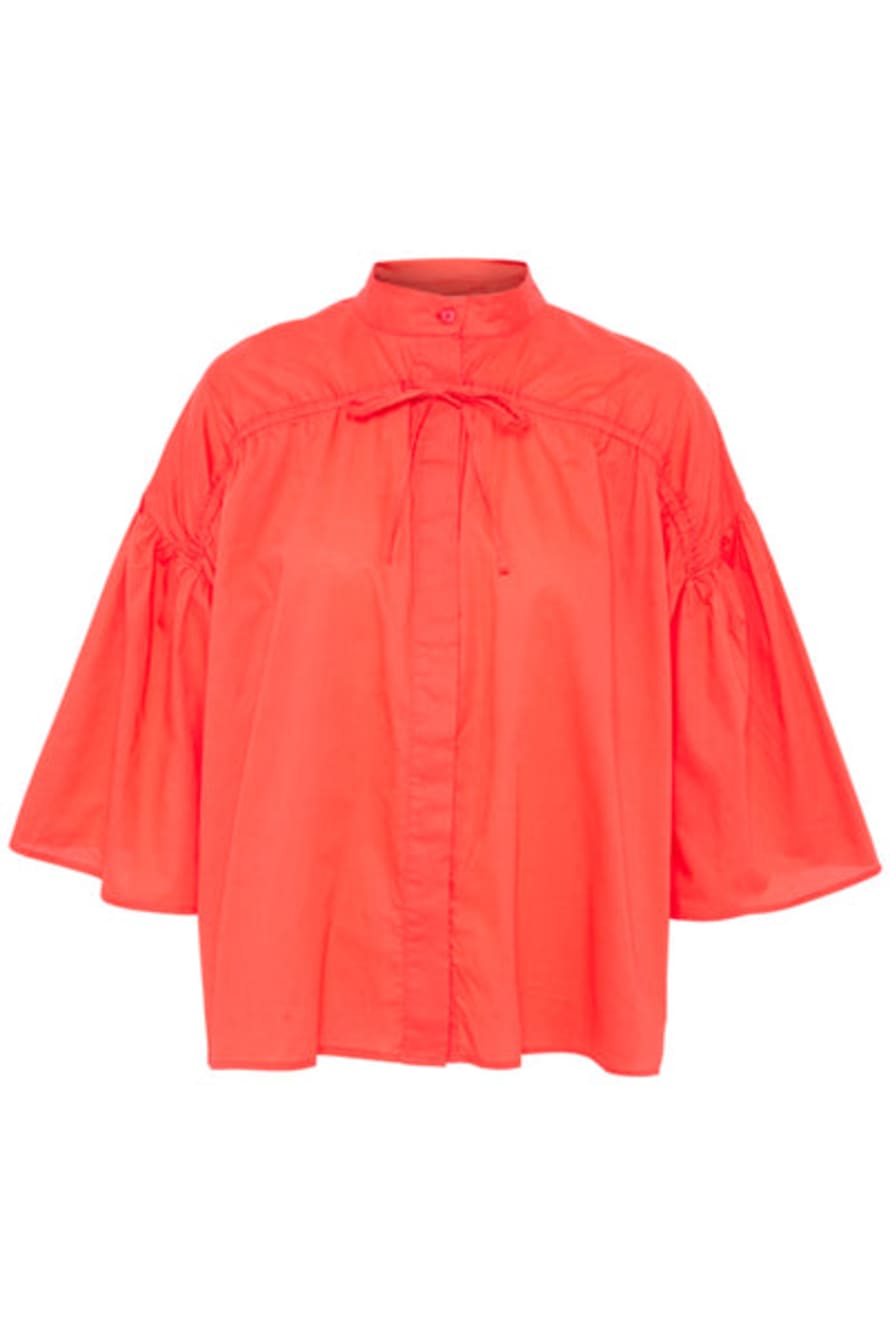Soaked in Luxury  Sljosie Shirt In Hot Coral