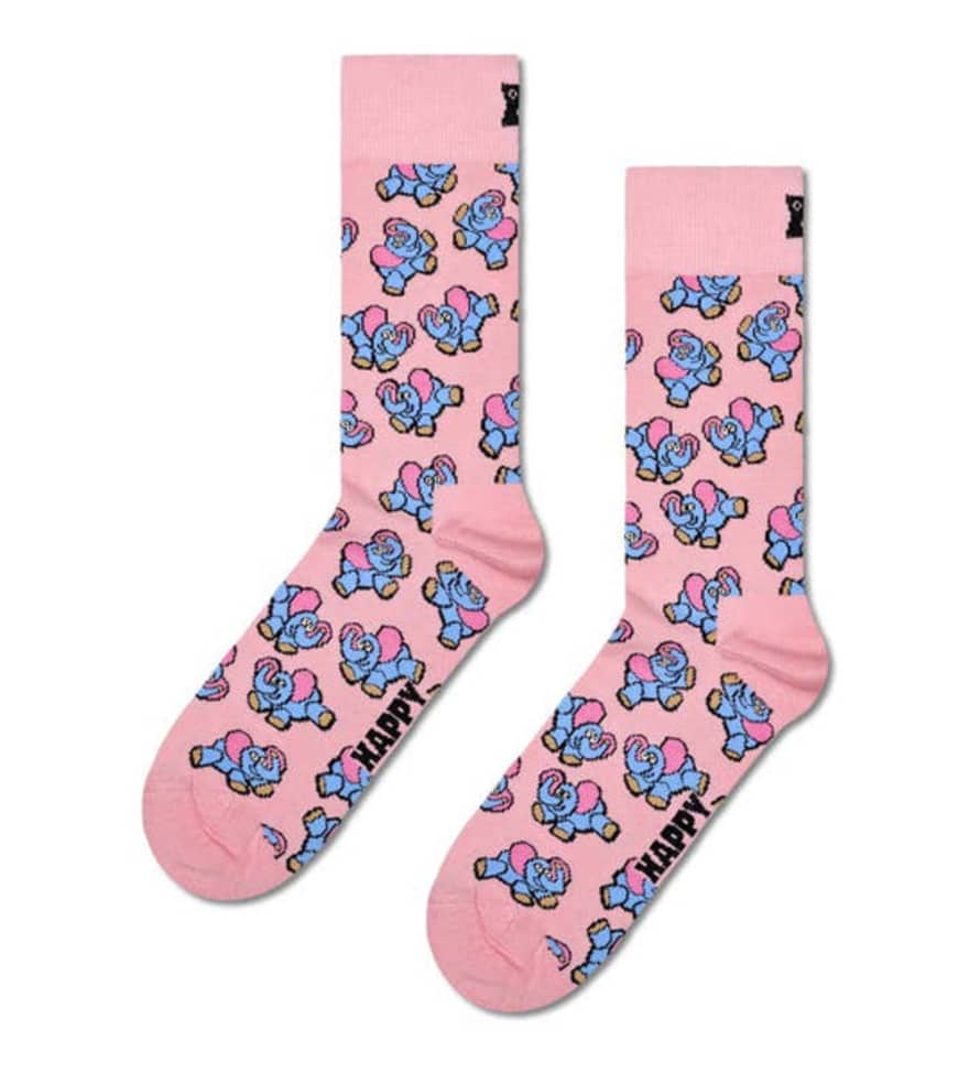 Happy Socks  Light Pink Inflatable Elephant Socks