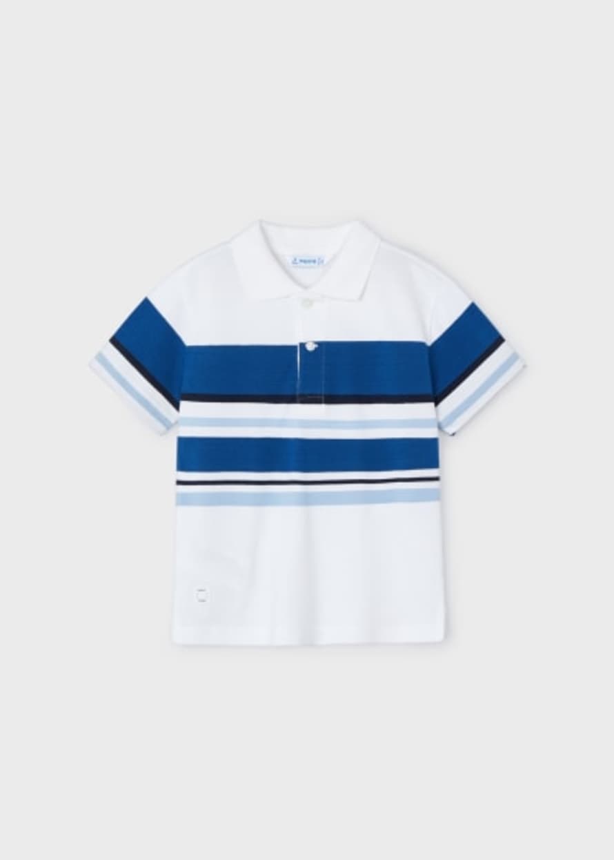 Mayoral Striped Polo Shirt - Navy / Blue
