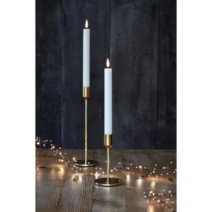 Distinctly Living Pair Of Led White Dinner Candles