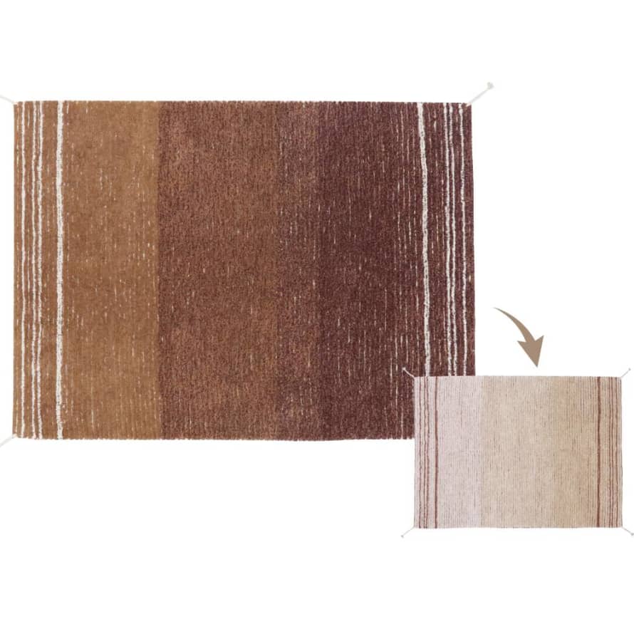 Lorena Canals Reversible Washable Rug Twin Toffee