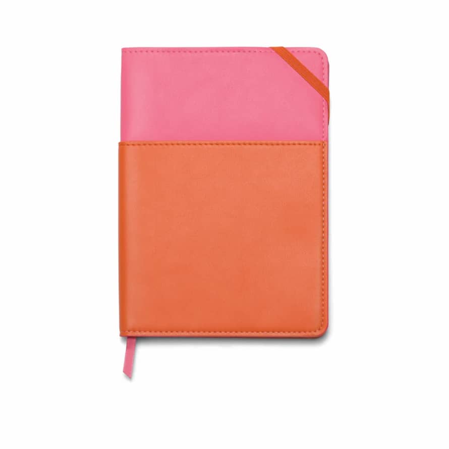 Designwork Ink Vegan Leather Pocket Journal - Pink & Chili