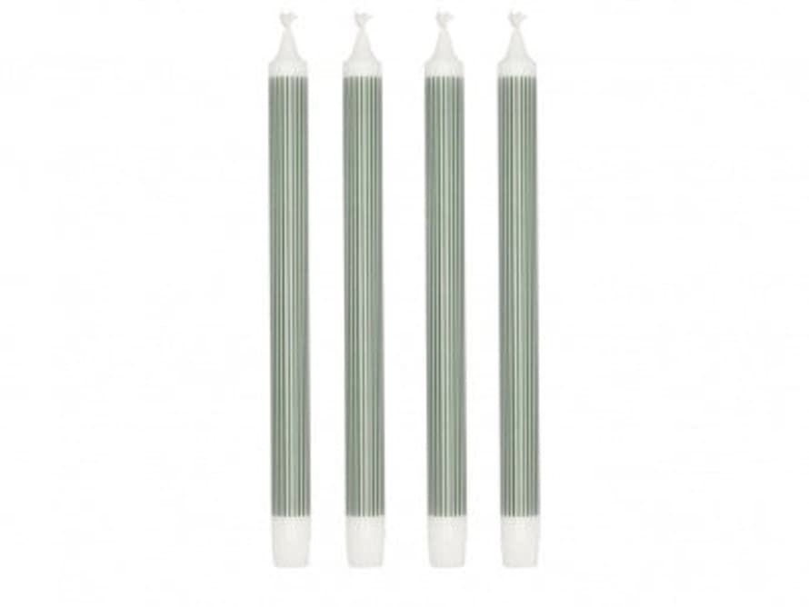 Kooks Unlimited Villa Collection Dinner Candle Styles 29cm 4 Pcs Green Stearin