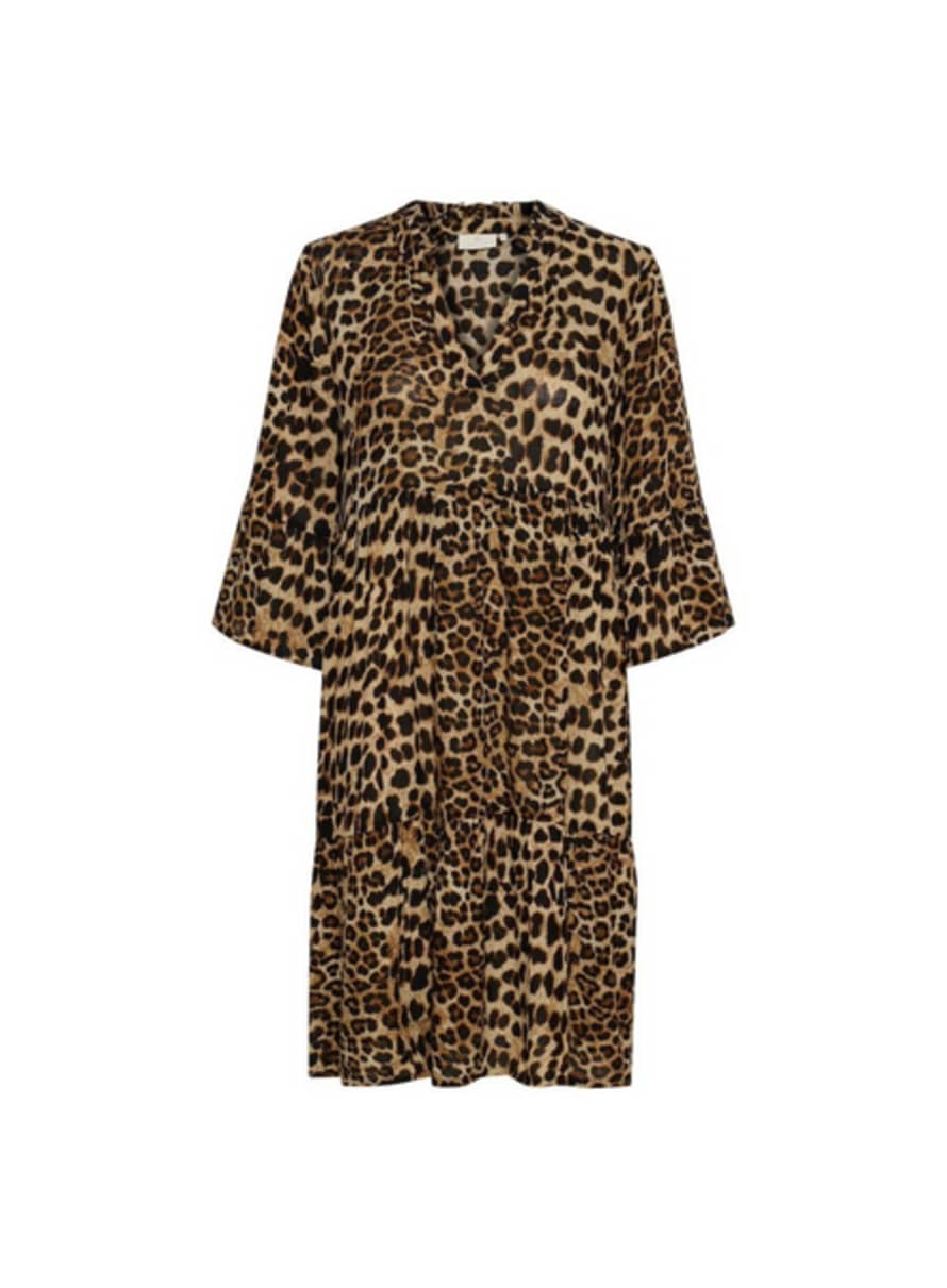 KAFFE Hera Amber Dress Printed In Classic Leopard From