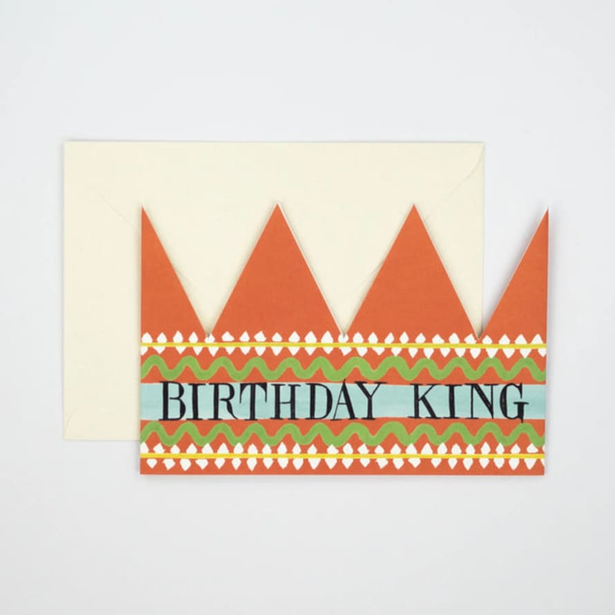 Hadley Paper Goods Birthday King Party Hat Card