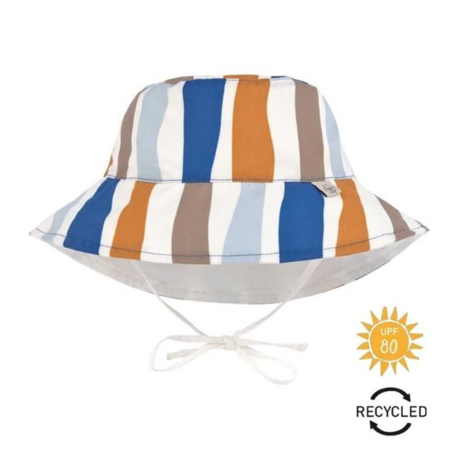 Lässig Waves Blue UPF 80 Reversible Beach Hat