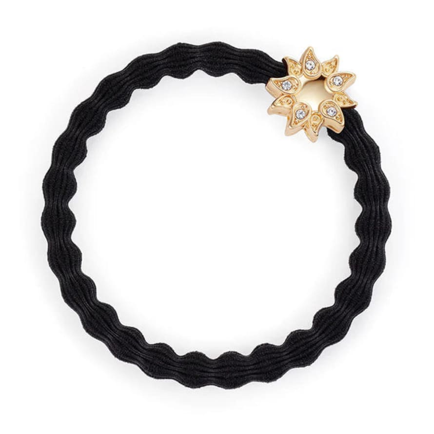 Mishky Jewellery Gold Diamante Sun - Black