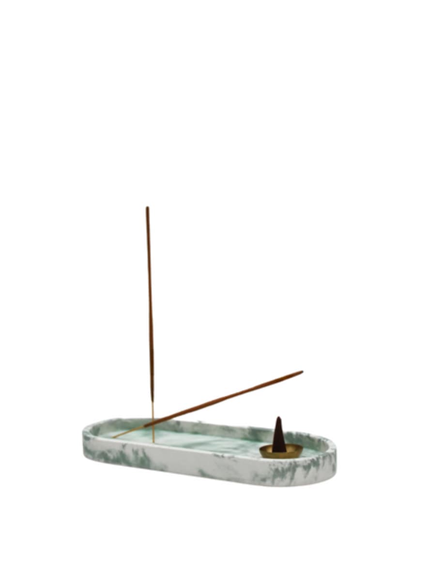 WXY Studio 2 Multi Functional Tray/incense Holder In Green From