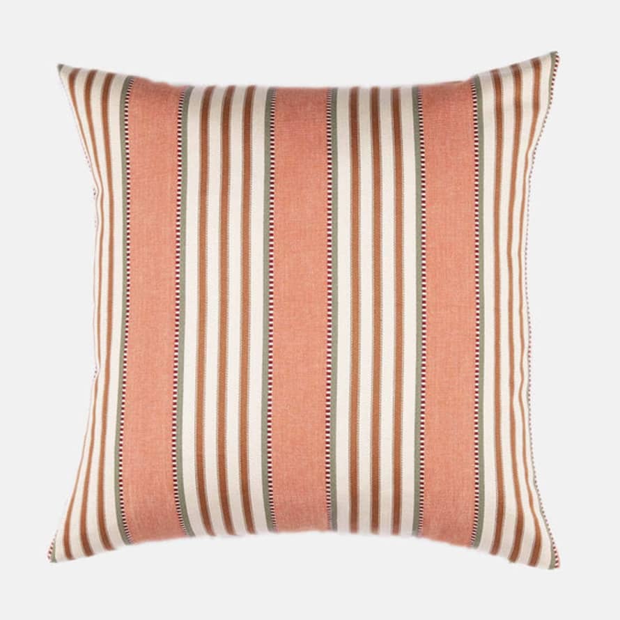 Marram Trading  Kerala Stripe Cushion -burnt Orange