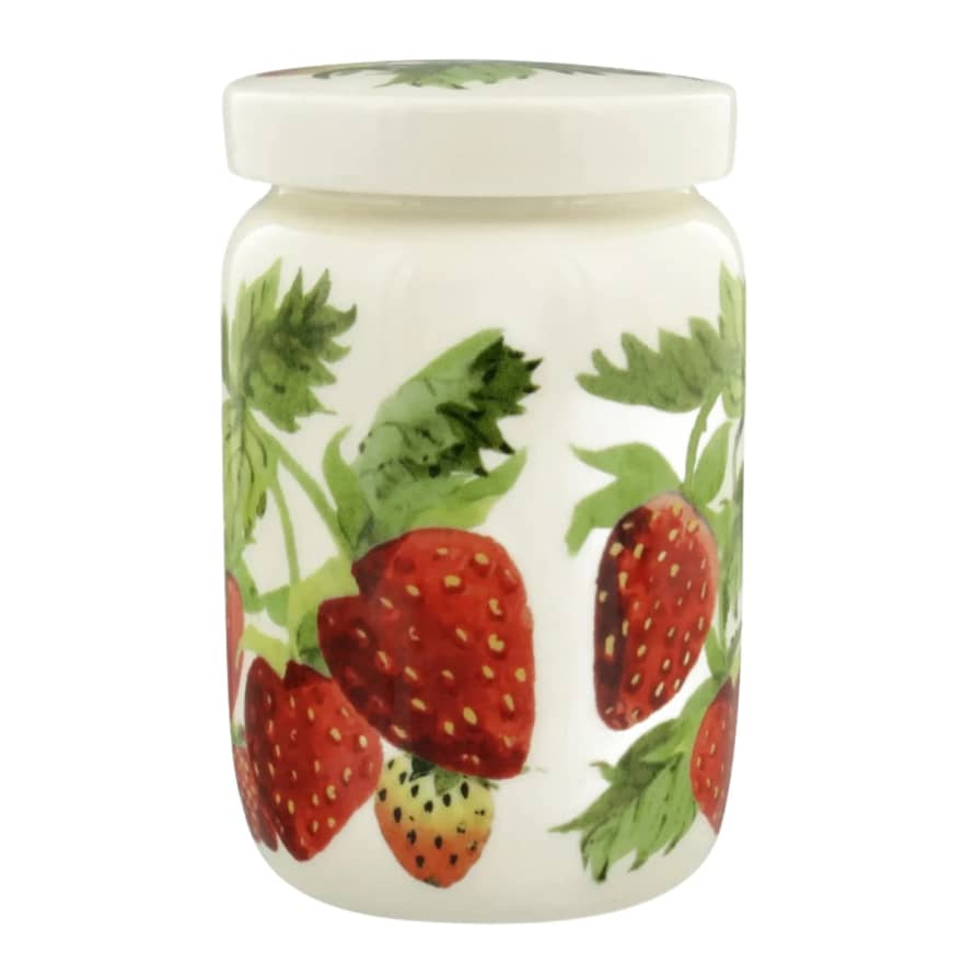 Emma Bridgewater Medium Strawberries Printed Jam Jar with Lid