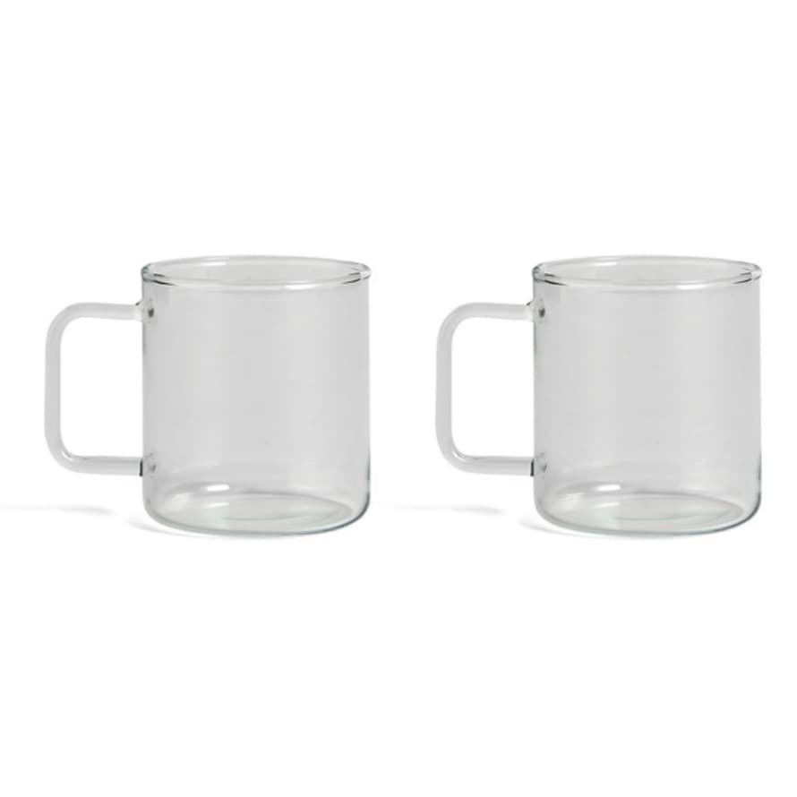 HAY Pair of Glass Coffee Mugs