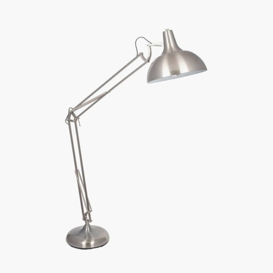 Distinctly Living Cefalù Brushed Chrome Metal Task Floor Lamp